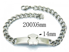 HY Wholesale Stainless Steel 316L Bracelets (Bear Style)-HY64B1360HIQ
