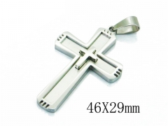 HY 316L Stainless Steel Cross Pendants-HY09P1085PA
