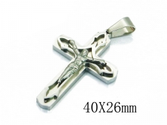 HY 316L Stainless Steel Cross Pendants-HY09P1096PW