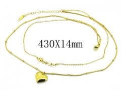 HY Wholesale Stainless Steel 316L Lover Necklaces-HY32N0141HHF