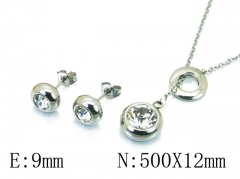 HY Wholesale 316L Stainless Steel CZ jewelry Set-HY59S1527NL