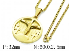 HY Wholesale Stainless Steel 316L Necklaces (Religion Style)-HY09N1009HMZ