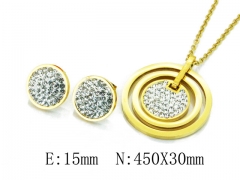 HY Wholesale 316L Stainless Steel CZ jewelry Set-HY12S0889OF