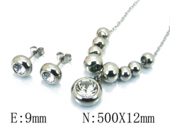 HY Wholesale 316L Stainless Steel CZ jewelry Set-HY59S1529NF