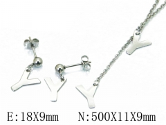 HY Wholesale 316 Stainless Steel Font jewelry Set-HY59S1595KLY