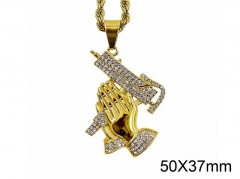HY Jewelry Wholesale Stainless Steel Crystal or Zircon Pendant (not includ chain)-HY0061P104