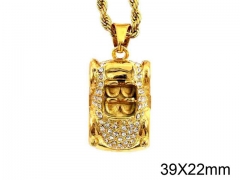HY Jewelry Wholesale Stainless Steel Crystal or Zircon Pendant (not includ chain)-HY0061P133