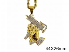 HY Jewelry Wholesale Stainless Steel Crystal or Zircon Pendant (not includ chain)-HY0061P103