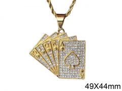 HY Jewelry Wholesale Stainless Steel Crystal or Zircon Pendant (not includ chain)-HY0061P179