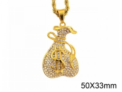 HY Jewelry Wholesale Stainless Steel Crystal or Zircon Pendant (not includ chain)-HY0061P136