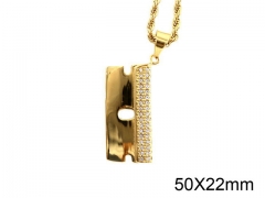 HY Jewelry Wholesale Stainless Steel Crystal or Zircon Pendant (not includ chain)-HY0061P101