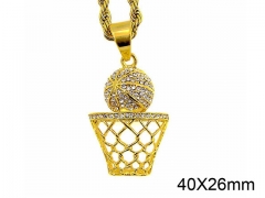 HY Jewelry Wholesale Stainless Steel Crystal or Zircon Pendant (not includ chain)-HY0061P134