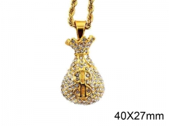 HY Jewelry Wholesale Stainless Steel Crystal or Zircon Pendant (not includ chain)-HY0061P171