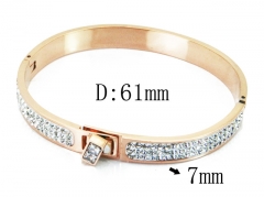 HY Wholesale Stainless Steel 316L Bangle(Crystal)-HY80B1157HML