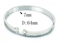HY Wholesale Stainless Steel 316L Bangle(Crystal)-HY14B0196HMQ