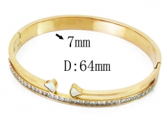 HY Wholesale Stainless Steel 316L Bangle(Crystal)-HY14B0198HOZ