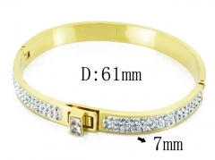 HY Wholesale Stainless Steel 316L Bangle(Crystal)-HY80B1156HML