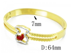 HY Wholesale Stainless Steel 316L Bangle(Crystal)-HY80B1153HLA