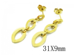 HY Wholesale 316L Stainless Steel Drops Earrings-HY91E0304HJL