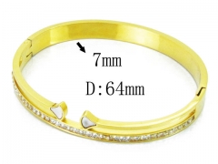 HY Wholesale Stainless Steel 316L Bangle(Crystal)-HY14B0197HOA