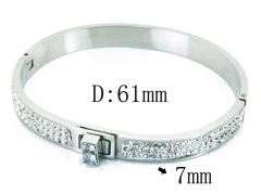 HY Wholesale Stainless Steel 316L Bangle(Crystal)-HY80B1155HKQ