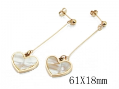 HY Wholesale 316L Stainless Steel Drops Earrings-HY91E0311HJD