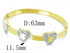 HY Wholesale Stainless Steel 316L Bangle(Crystal)-HY80B1154HLE