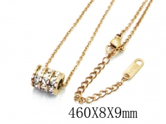HY Wholesale Stainless Steel 316L CZ Necklaces-HY19N0112HSS