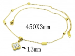 HY Wholesale Stainless Steel 316L CZ Necklaces-HY19N0090HHV
