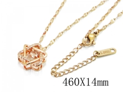 HY Wholesale Stainless Steel 316L CZ Necklaces-HY19N0073HTT