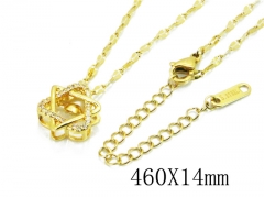 HY Wholesale Stainless Steel 316L CZ Necklaces-HY19N0072HXX