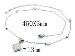HY Wholesale Stainless Steel 316L CZ Necklaces-HY19N0089HBB