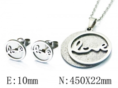 HY Wholesale 316L Stainless Steel Lover jewelry Set-HY58S0751KG