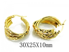 HY Stainless Steel Twisted Earrings-HY58E1461LC