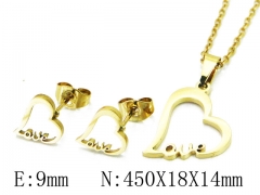 HY Wholesale 316L Stainless Steel Lover jewelry Set-HY58S0714JE