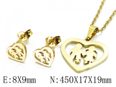 HY Wholesale 316L Stainless Steel Lover jewelry Set-HY58S0727JV