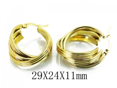 HY Stainless Steel Twisted Earrings-HY58E1459LW