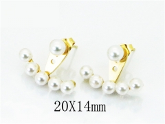 HY Stainless Steel Pearl Earrings-HY32E0102PS