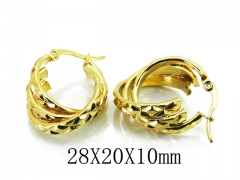 HY Stainless Steel Twisted Earrings-HY58E1462LX