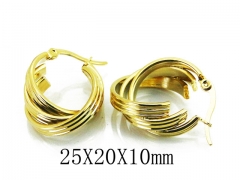 HY Stainless Steel Twisted Earrings-HY58E1460LB