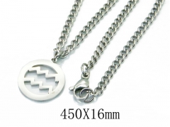 HY Wholesale 316L Stainless Steel Font Necklace-HY39N0508JA