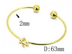 HY Wholesale 316L Stainless Steel Popular Bangle-HY58B0504KLE