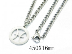 HY Wholesale 316L Stainless Steel Font Necklace-HY39N0509JZ