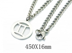 HY Wholesale 316L Stainless Steel Font Necklace-HY39N0517JR