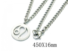 HY Wholesale 316L Stainless Steel Font Necklace-HY39N0516JE