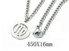 HY Wholesale 316L Stainless Steel Font Necklace-HY39N0513JC