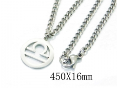 HY Wholesale 316L Stainless Steel Font Necklace-HY39N0512JW