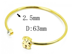 HY Stainless Steel 316L Bangle (Bear Style)-HY58B0535MD