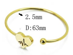 HY Wholesale 316L Stainless Steel Popular Bangle-HY58B0520MG