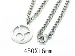 HY Wholesale 316L Stainless Steel Font Necklace-HY39N0518JB
